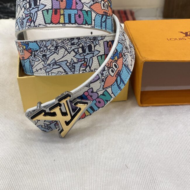 Louis Vuitton Cartoon Print Belt