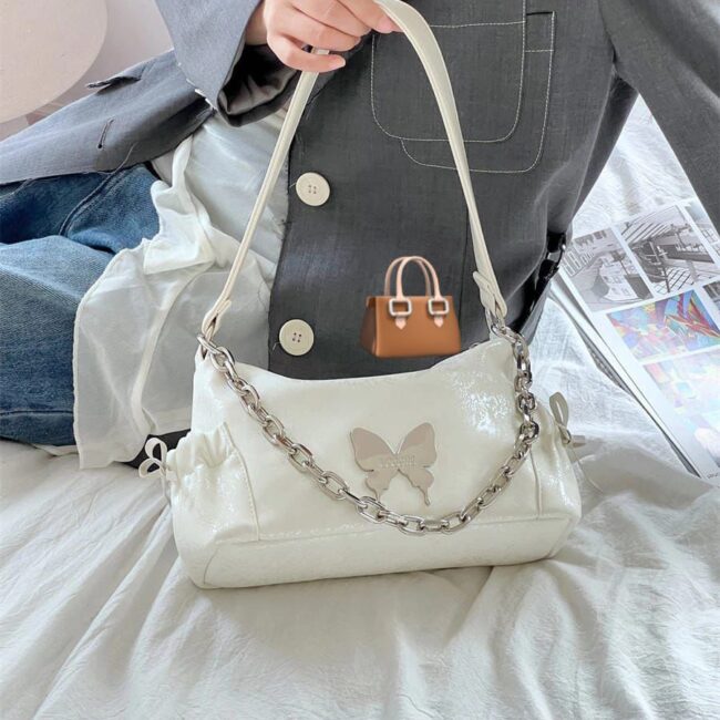 Ivory Charm Butterfly Bag