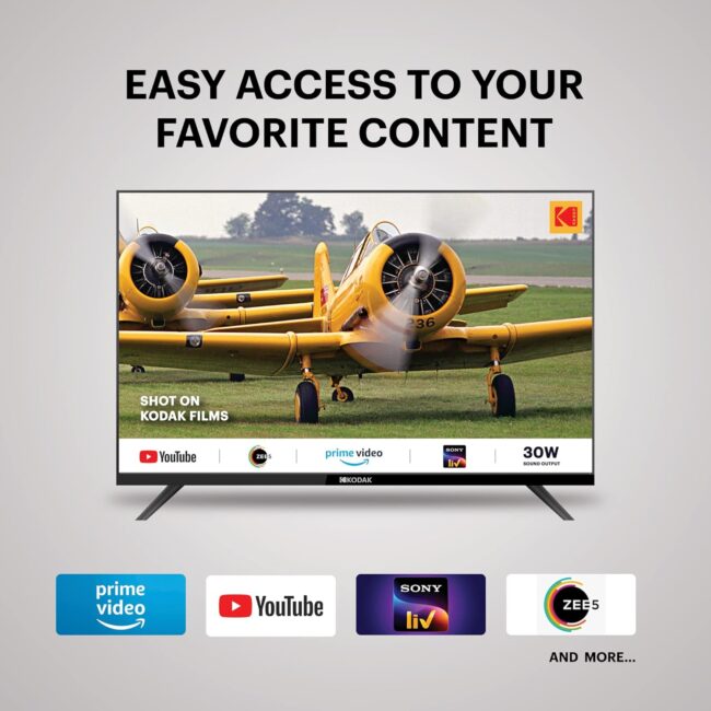 Kodak 80 cm (32 inches) Special Edition Series HD Ready Smart LED TV 32SE5001BL (Black) - Image 3