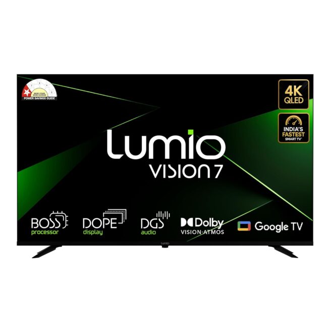 Lumio Vision 7 139 cm (55 inches) 4K Ultra-HD Smart QLED Google TV FTW3-ADSG