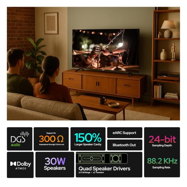 Lumio Vision 7 139 cm (55 inches) 4K Ultra-HD Smart QLED Google TV FTW3-ADSG - Image 5