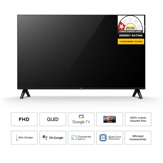 TCL 101 cms (40 inches) V5C Series Full HD Smart QLED TV Google TV 40V5C - Image 7