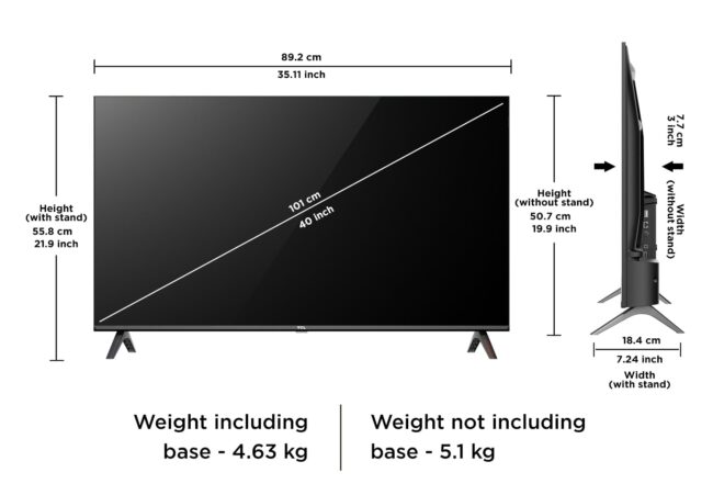 TCL 101 cms (40 inches) V5C Series Full HD Smart QLED TV Google TV 40V5C - Image 8