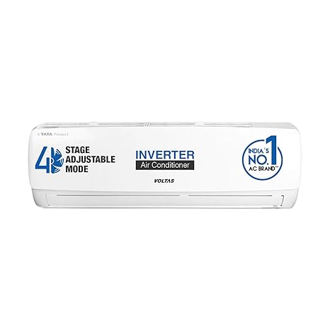Voltas 1.5 Ton 5 Star, Inverter Split AC(Copper, 4-in-1 Adjustable Mode, Anti-dust Filter, 185V Vectra Elegant,White)