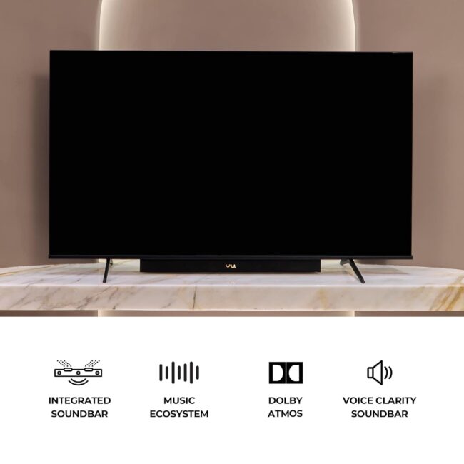 Vu 139cm (65 inches) Vibe Series 4K QLED Smart Google TV 55VIBE-DV - Image 4