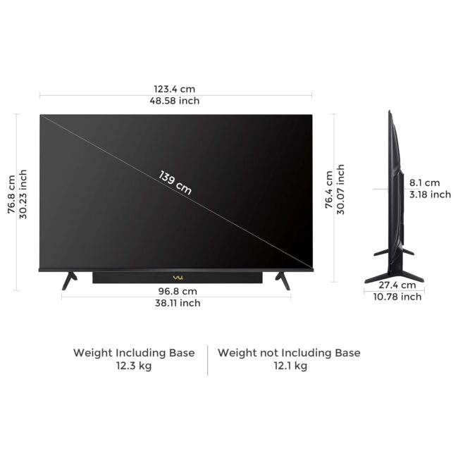 Vu 139cm (65 inches) Vibe Series 4K QLED Smart Google TV 55VIBE-DV - Image 7