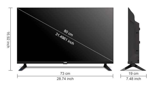 VW 80 cm (32 inches) Frameless Series HD Ready Android Smart LED TV VW32S (Black) - Image 7