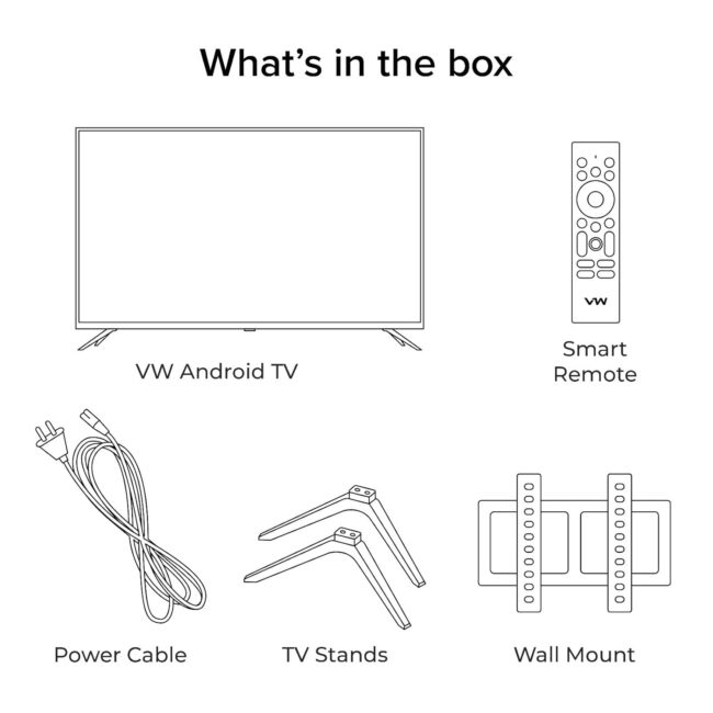 VW 80 cm (32 inches) Frameless Series HD Ready Android Smart LED TV VW32S (Black) - Image 9