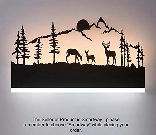 Smartway® - -15W 3 Deer Rectangle|LED|Living Room|Home Decoration| Bedroom| Decorative| Modern Wall Lamp Kids Room|Three Color (Warm White + White) - Image 4