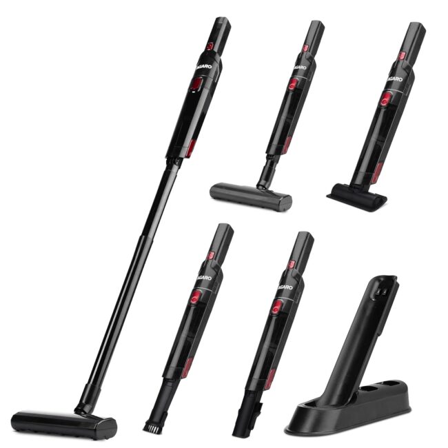 AGARO Sapphire Hand Held Vacuum Cleaner,Up to 15 kPa Powerful Suction with Fast Charging Dock, Rechargeable Portable Powerful Cleaner, Lightweight Hand Held Vacuum Cleaner for Home, Office, and Car