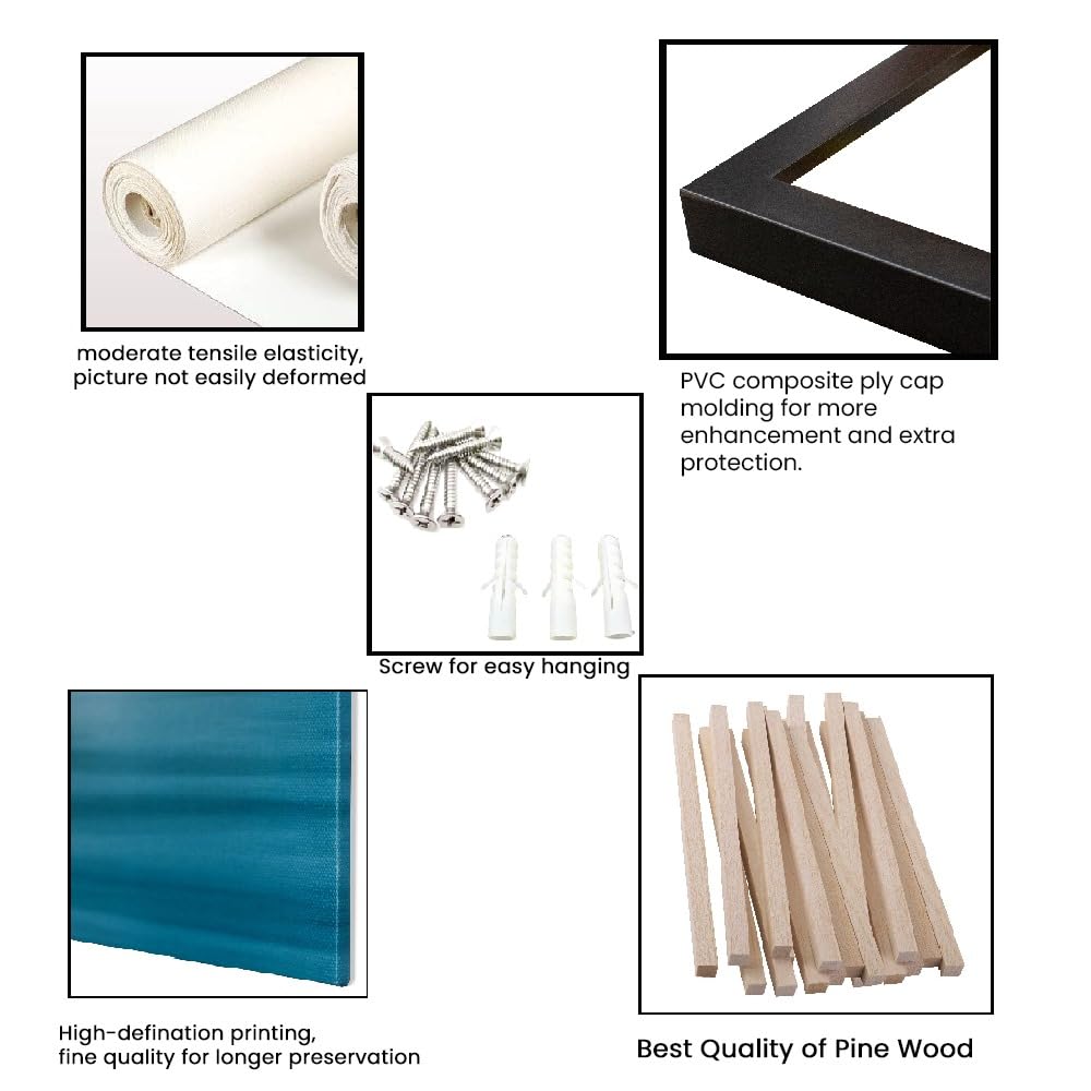 DEKORSTATION Romantic Couple in Nature Canvas Wall Painting with Frame | Nature Paintings for Home Decoration | Romantic Painting for Bedroom | Size: 24x48 Inch (FF_62DS) - Image 8