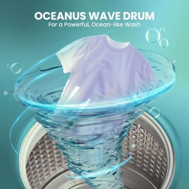 Haier 6 kg 5 Star Oceanus Wave Drum Washing Machine Fully Automatic Top Load (HWM60-AE, Moonlight Silver) - Image 3