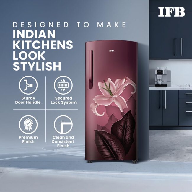 IFB 206L 5 Star Direct Cool Single Door Refrigerator (IFBDC-2325DBSE, Brush Grey, Advanced Inverter Compressor, Extraordinary Storage with Humidity Controller) - Image 12