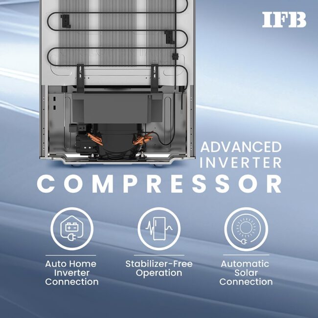 IFB 206L 5 Star Direct Cool Single Door Refrigerator (IFBDC-2325DBSE, Brush Grey, Advanced Inverter Compressor, Extraordinary Storage with Humidity Controller) - Image 4