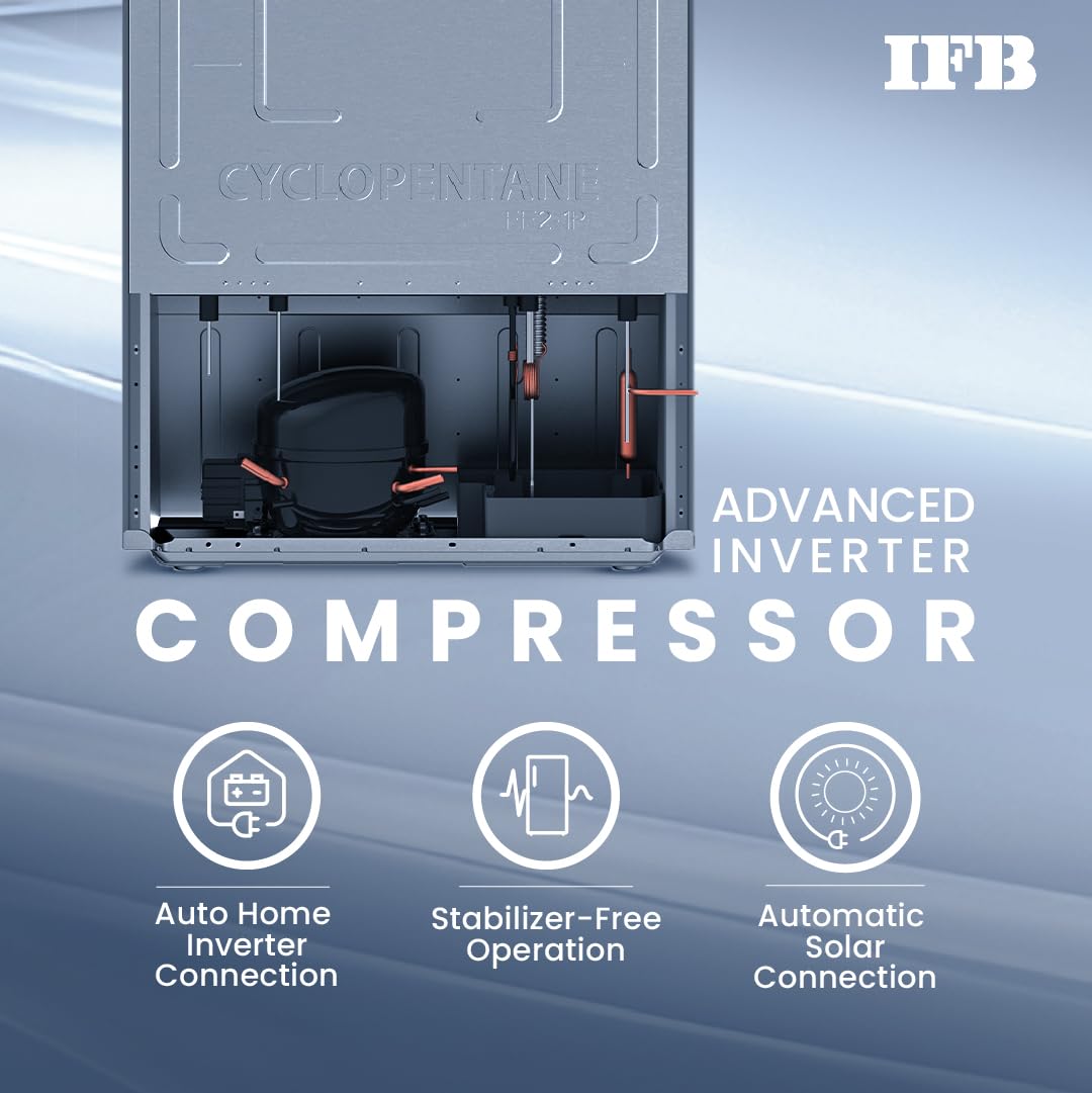 IFB 241L 3 Star Tru Convertible 10-in-1 Advanced Inverter Frost Free Double Door Refrigerator (IFBFF-2913DKSET, Metal Black, 360 Degree Cooling, Extraordinary Space) - Image 10