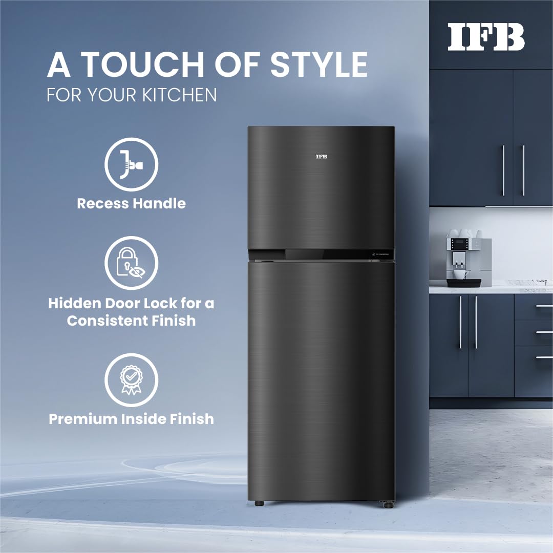 IFB 241L 3 Star Tru Convertible 10-in-1 Advanced Inverter Frost Free Double Door Refrigerator (IFBFF-2913DKSET, Metal Black, 360 Degree Cooling, Extraordinary Space) - Image 13