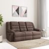 Solimo Musca 3 Seater Fabric Recliner (Brown)