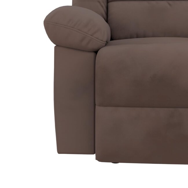 Solimo Musca 3 Seater Fabric Recliner (Brown) - Image 11