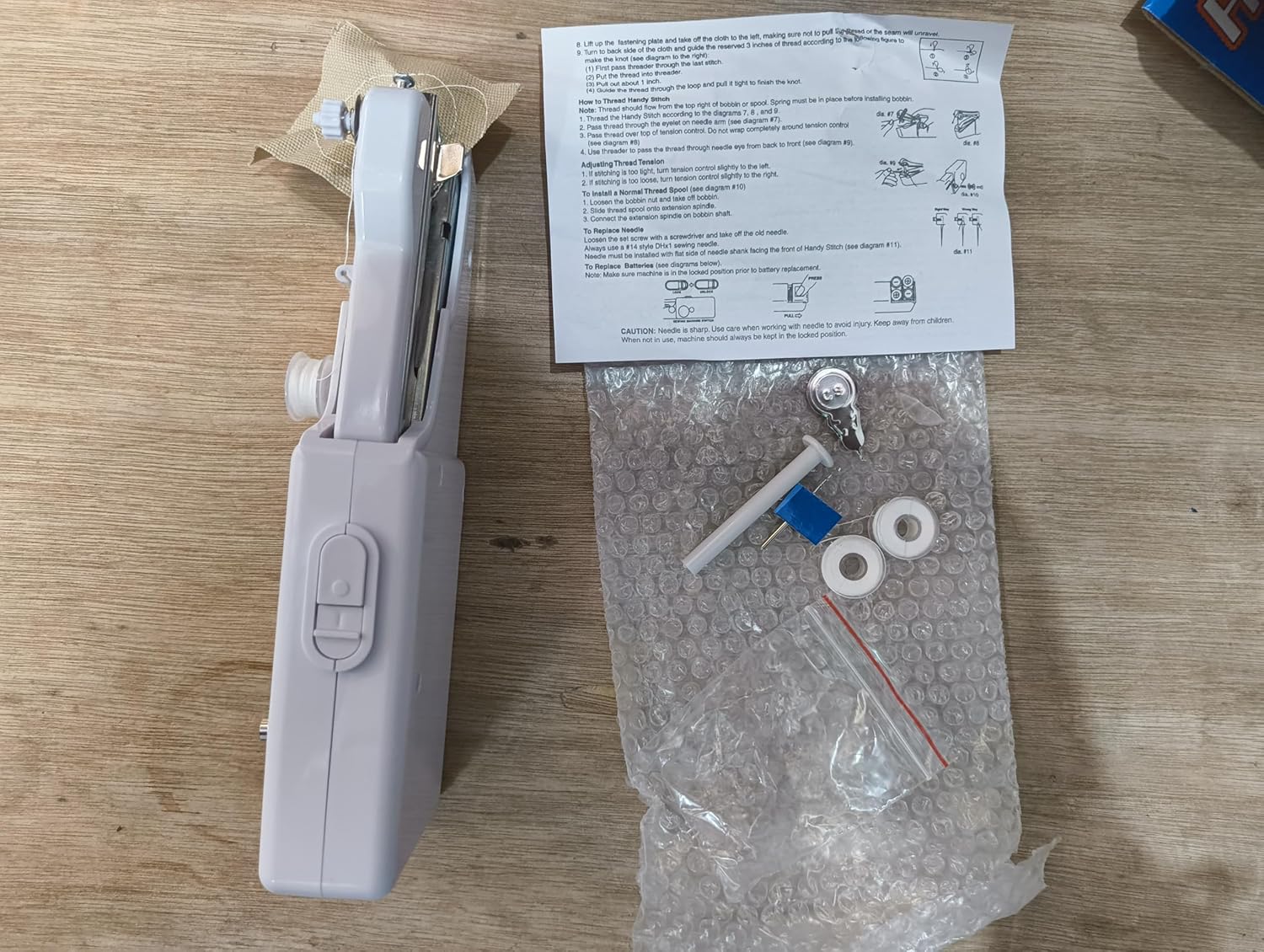 StonSell Electric Handy Stich Machine Stapler Style Portable Hand Sewing Machine For on The Spot Emergency Stiching | Cordless Silai Machine Handheld Manual Tailoring Tool For Home & Travel(A1, White) - Image 8