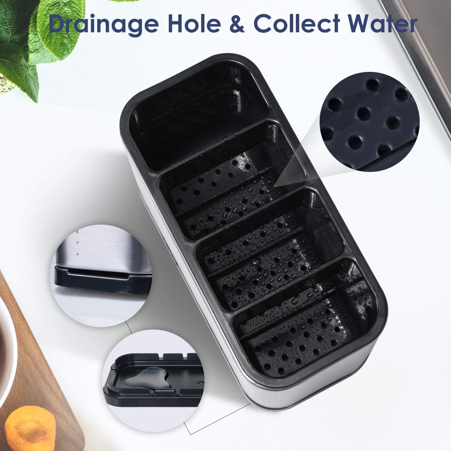 TENOM Stainless Steel Spoon Holder For Dining Table, Spoon Stand For Kitchen Steel, Cutlery Stand, Spoon Organiser For Kitchen, Cutlery Holder For Dining Table, Silver - Image 7