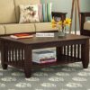 Home furniture Wooden Center Coffee Table for Living Room and Office | Center Table | Tea Table | Sofa Set Table | Walnut Finish